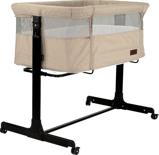 Novi Baby® Goodnight Co-Sleeper - Wieg - Sand Melange - Verstelbaar frame