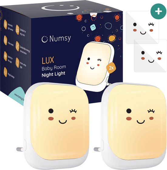Numsy Nachtlampje Kinderen Stopcontact Lux - Nachtlampje Baby - Automatische Lichtsensor