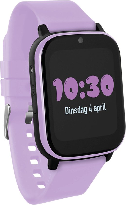 One2track Connect NEXT paars | GPS horloge voor kinderen | Bekijk de locatie van je kind. Stel veilige zones in. En videobellen met de leukste smartwatch voor kinderen