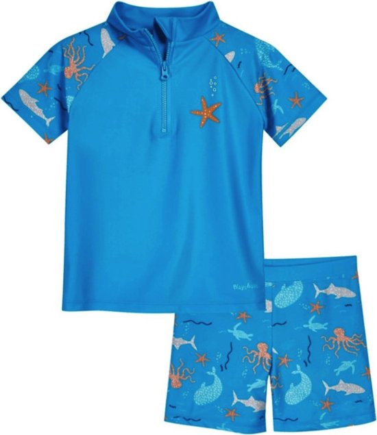 Playshoes - Zwemset - UV - Werend - 2-delig - Oceaan - Blauw - Maat 122/128