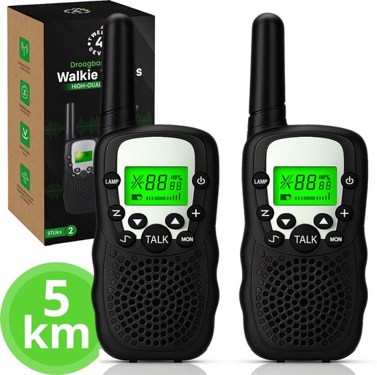 Twenty4seven® Walkie Talkie voor Kinderen - 2 Stuks - Portofoon voor Volwassenen - 5km Bereik