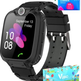 VUBIO Kinder Smartwatch Zwart - Inclusief Simkaart - Bellen - Camera