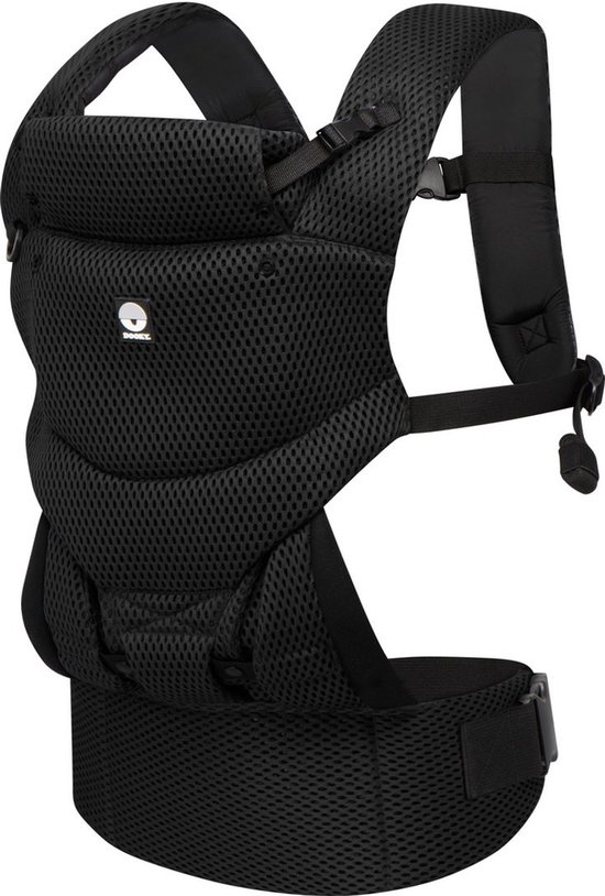 Dooky Draagzak Baby - Baby Carrier Urban Comfort Black - Kinderdrager - Draagzak Peuter en Baby 3,5-15 kg - Ergonomische M-positie - Rugdrager - Verstelbaar en Ademend - Draagzakken - Babydraagzak