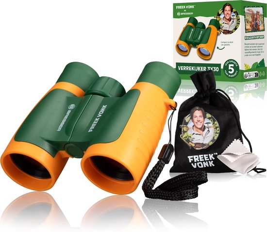 Freek Vonk x BRESSER - 3x30 Verrekijker voor Kinderen - met Tasje - Licht en Compact