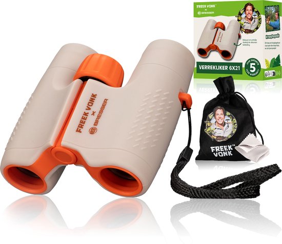 Freek Vonk x BRESSER - 6x21 Verrekijker voor Kinderen - Met Tasje - Licht en Compact