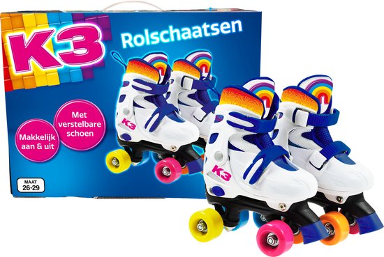 K3 rolschaatsen - verstelbaar in 4 maten met stopper - maat 26/29