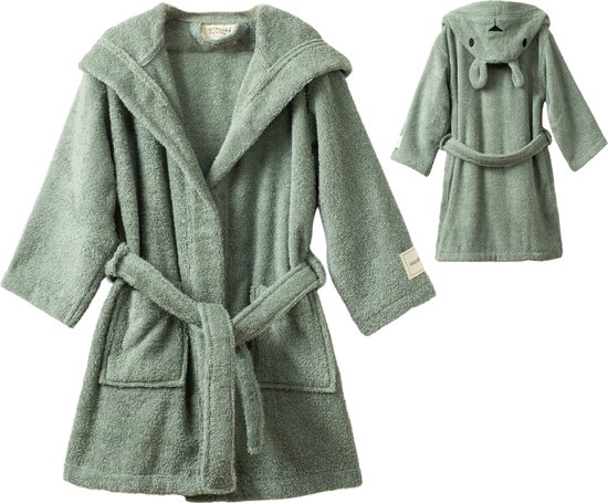 Linden&Green - 0 Katoen kinderbadjas – Badjas Kinderen – Kinderbadjas meisjes - Badjas Kinderen Meisjes - Badjas Meisjes - Badjas kind- baby badjas - Kinderbadjas - kinder badjas - 98/104 - 3-4 jaar