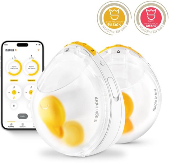 Medela Magic InBra™ - Draadloze Borstkolf -Dubbele Borstkolf Elektrisch - Draadloze Kolf - Elektrische Handsfree Borstkolf - Stil & Lichtgewicht - Met FluidFeel Technology™ & App Connectiviteit