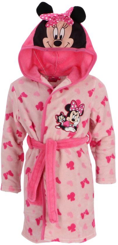Minnie Mouse Badjas - Maat 110/116 - Polyester - Roze - Meisjes