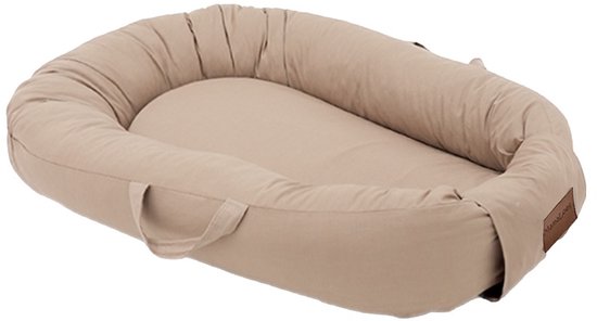 Mordesign - Deluxe Babynestje - Cappuccino (Beige) - Babynest met Handvaten, Koordjes & Klittenband - Newborn Nest - 100% Katoen - Vanaf 0 Maanden