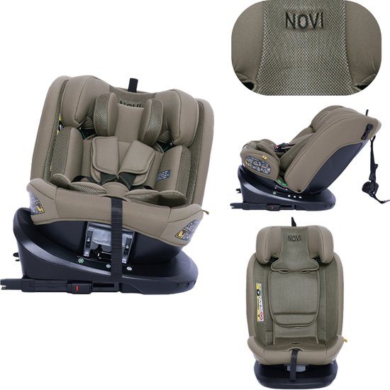 Novi Baby Goliath Go I-size Autostoel - Groep 0-1-2-3 - Isofix - Draaibaar - Zwart