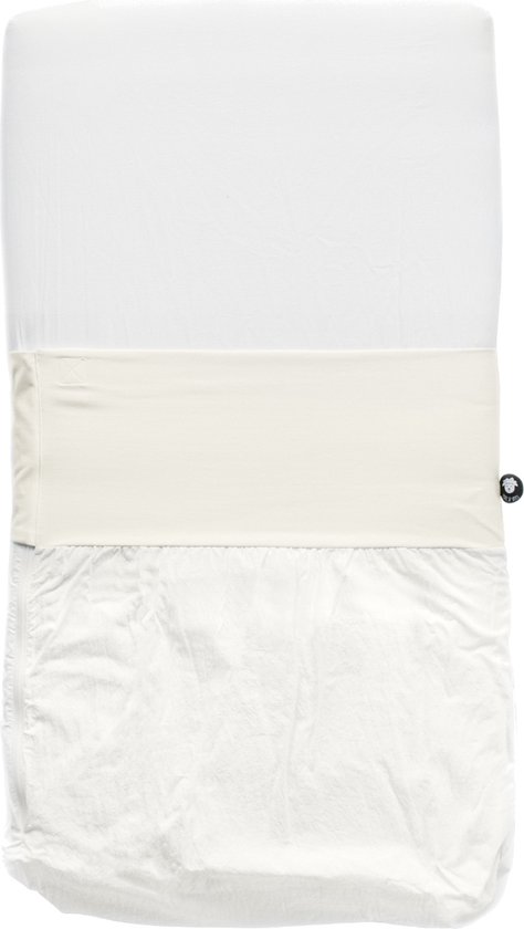 NUNKI Wieg lakentje - simpel strak instoppen (ipv inbakeren)- 40x80/90 Off White