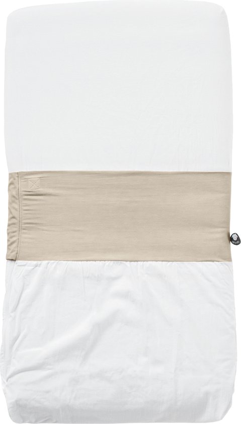 NUNKI Wieg lakentje - simpel strak instoppen (ipv inbakeren)- 40x80/90 Sand