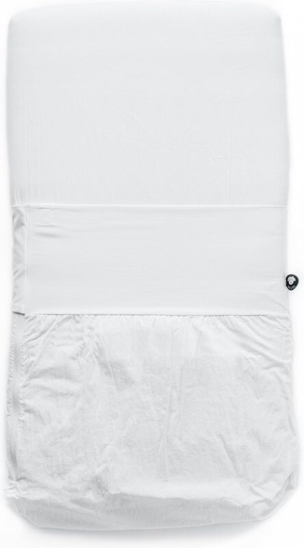 NUNKI Wieg lakentje - simpel strak instoppen (ipv inbakeren)- 40x80/90 White