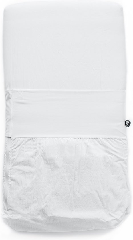NUNKI Wieg lakentje - simpel strak instoppen (ipv inbakeren)- 40x80/90 White