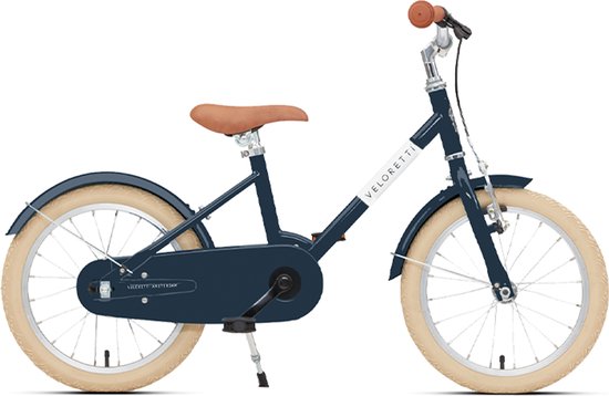 Veloretti Maxi Kinderfiets 16 inch - Donkerblauw - Kids 3-6 jaar