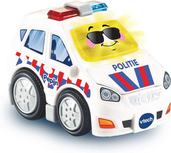 VTech Toet Toet Auto’s Pepijn Politie - Interactief Speelgoed - Met Licht en Geluidseffecten - Wit - Cadeau - 1 tot 5 jaar
