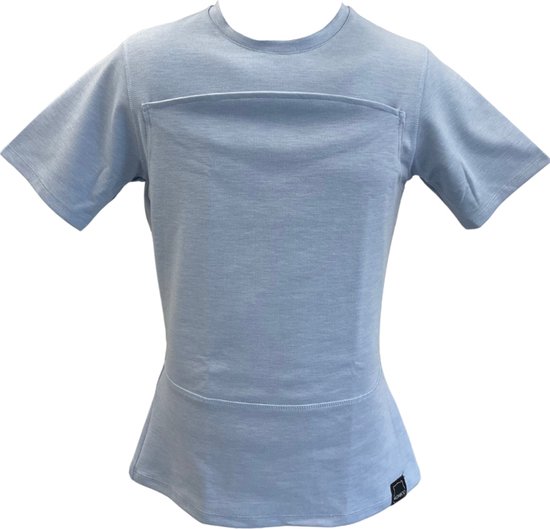 Womboo Buidelshirt - Man - Maat S - Lichtblauw