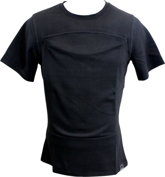 Womboo Buidelshirt - Man - Maat S - Zwart