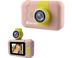 Denver Kindercamera Full HD - Flip Lens voor Selfies - 40MP - Digitale Camera Kinderen - Foto en Video - Spelletjes - KCA1350 - Roze