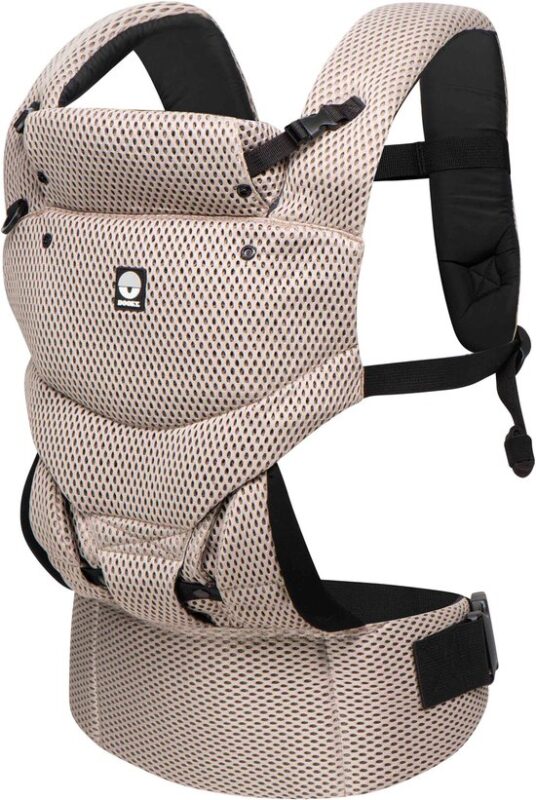 Dooky Draagzak Baby - Baby Carrier Urban Comfort Beige Desert - Kinderdrager - Draagzak Peuter en Baby 3,5-15 kg - Ergonomische M-positie - Rugdrager - Verstelbaar en Ademend - Draagzakken - Babydraagzak