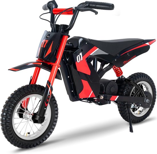 EVERCROSS Kinderen Elektrische Motorfiets | 300W | 25 km/u | 3 Snelheidsstanden | 3-12 Jaar | Blauw/Rood