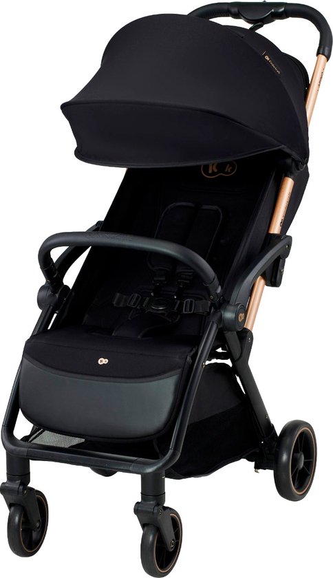 Kinderkraft APINO Kinderwagen – Tot 24 kg – Automatisch Opvouwbaar – Lichtgewicht 7,5 kg – 4-Positie Rugleuning – Verstelbare Voetsteun – Raven Black