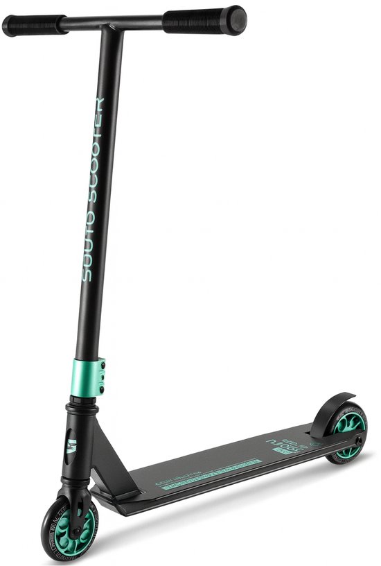 Suotu Stuntstep - Step - Stuntstep Jongens en meisjes - Kinderstep - Maximale stuurhoogte: 78 cm - Aluminium - Zwart/Green